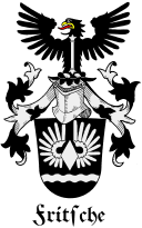 Wappen der Nachkommen im Mannesstamm von Johann George Fritsche aus Steigra (1679 - 1750), Deutsche Wappenrolle Nr. 8522 / 1986